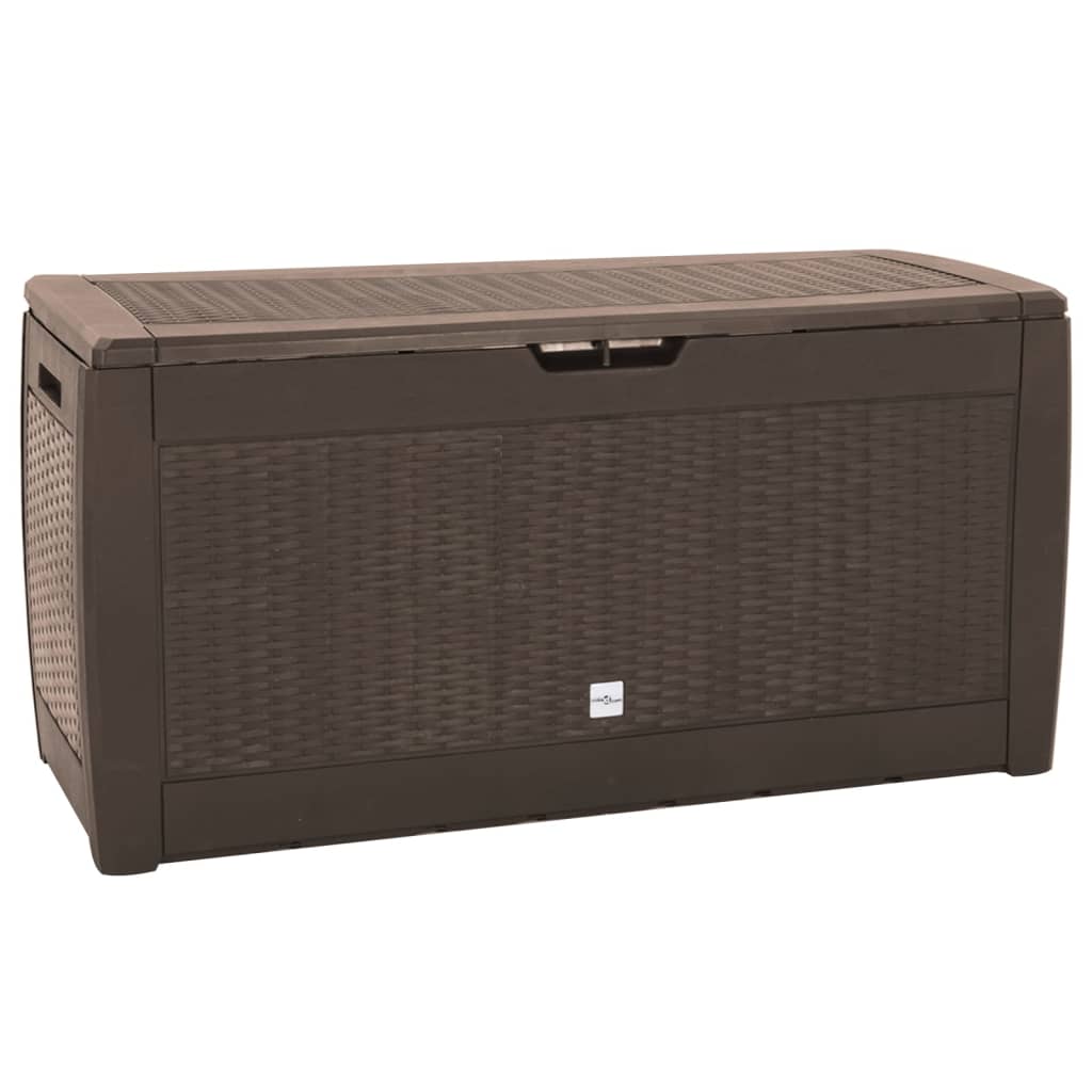 vidaXL Záhradný úložný box hnedý 119x48x60 cm polypropylénový