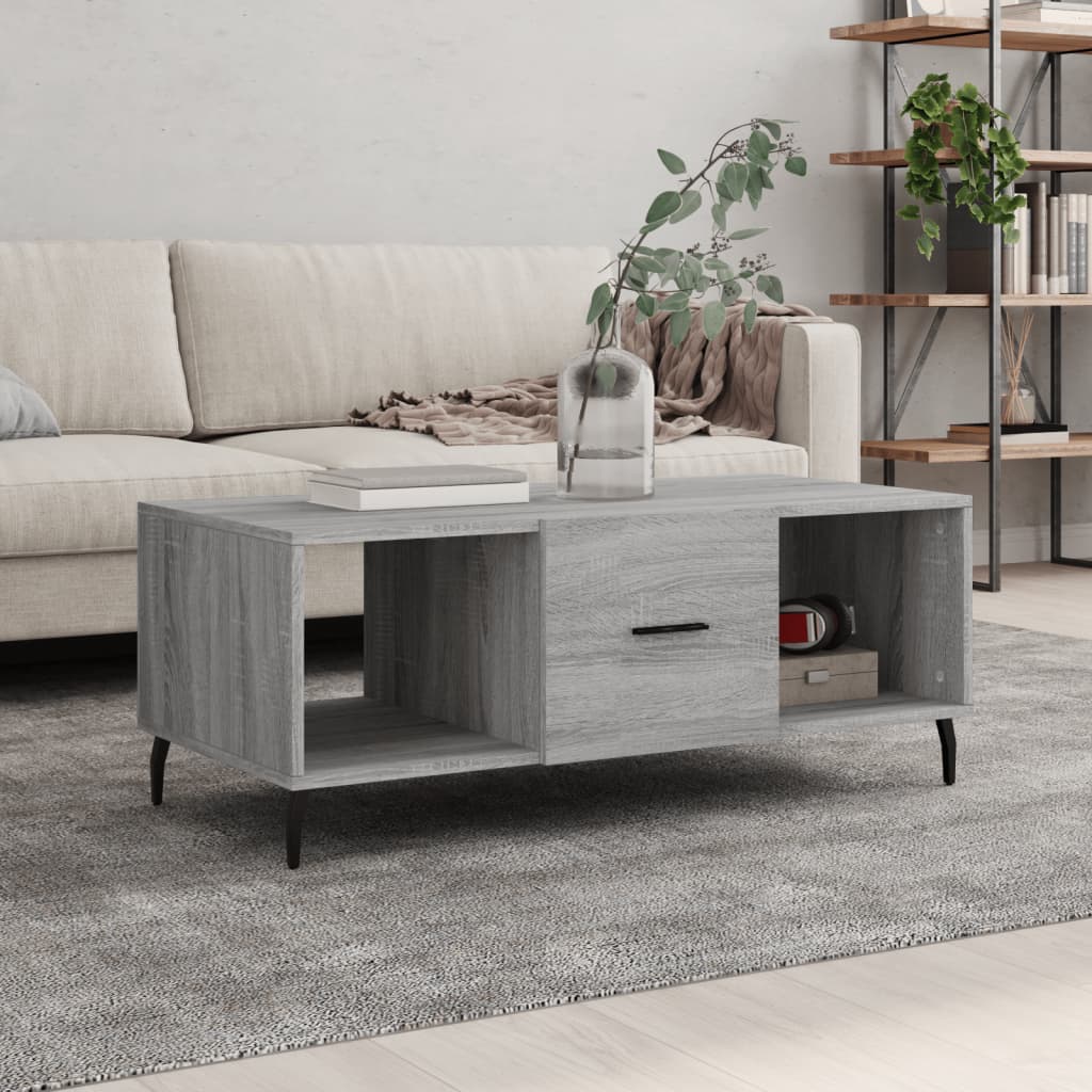 vidaXL Konferenčný stolík sivý sonoma 102x50x40cm kompozitné drevo