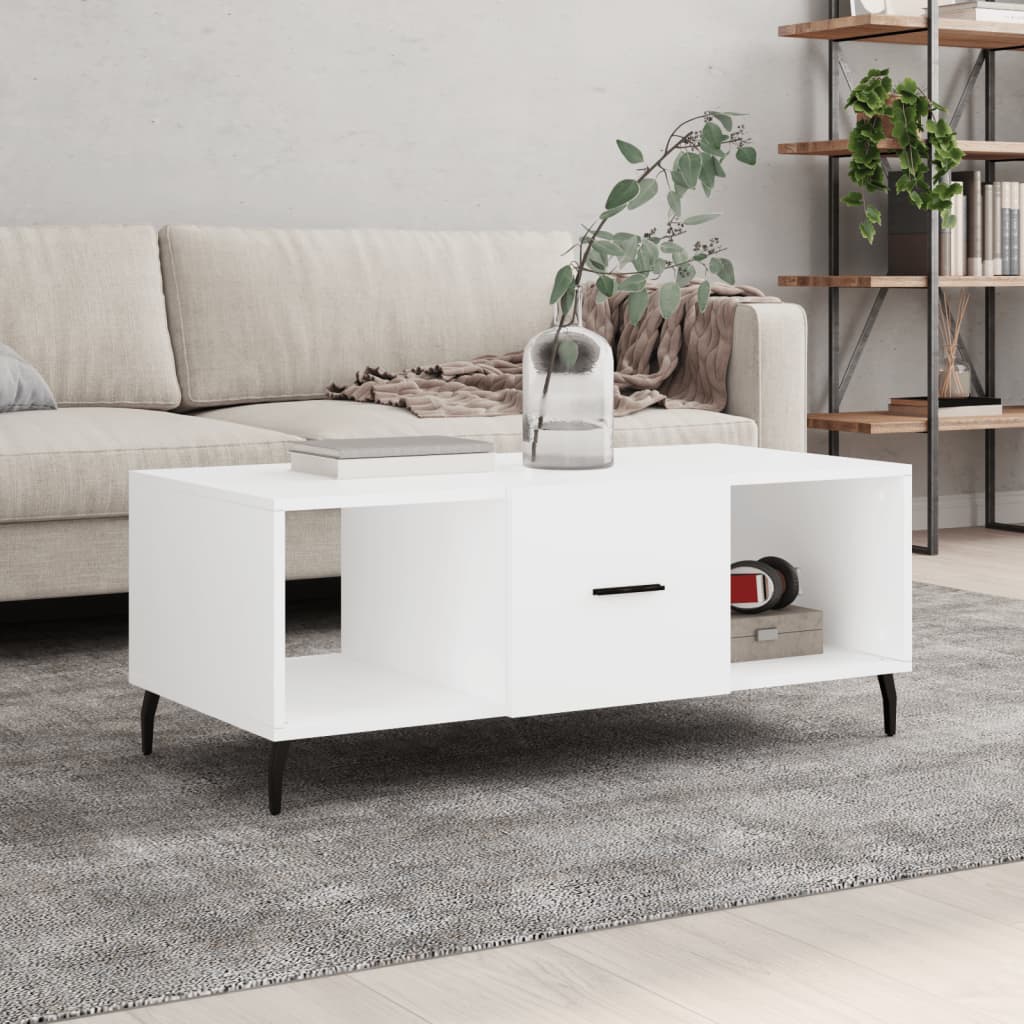 vidaXL Konferenčný stolík biely 102x50x40 cm kompozitné drevo