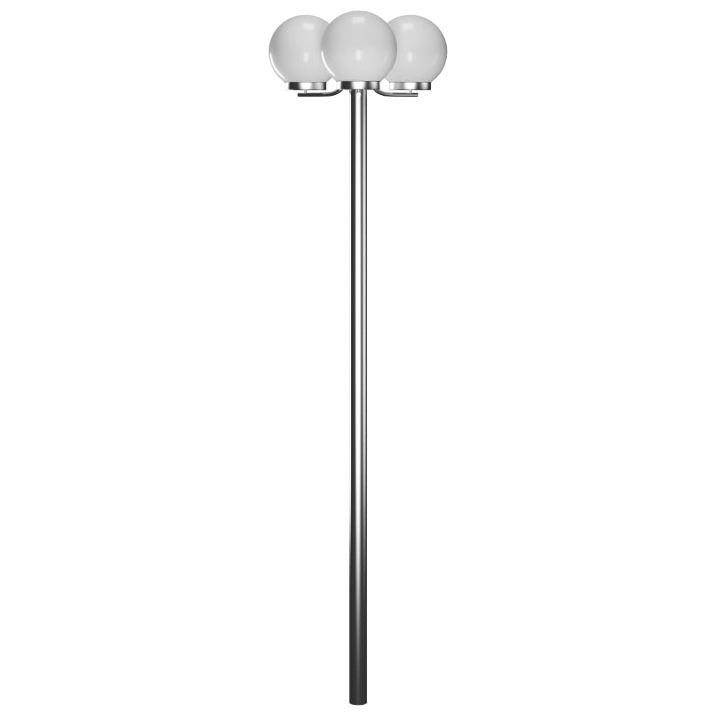vidaXL Záhradné svietidlo so stĺpikom, 3 lampy 220 cm