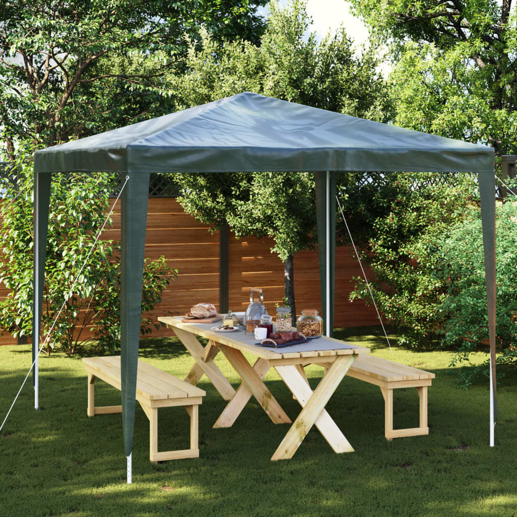 vidaXL Profesionálny párty stan 2,5x2,5 m, zelený 90 g/m²