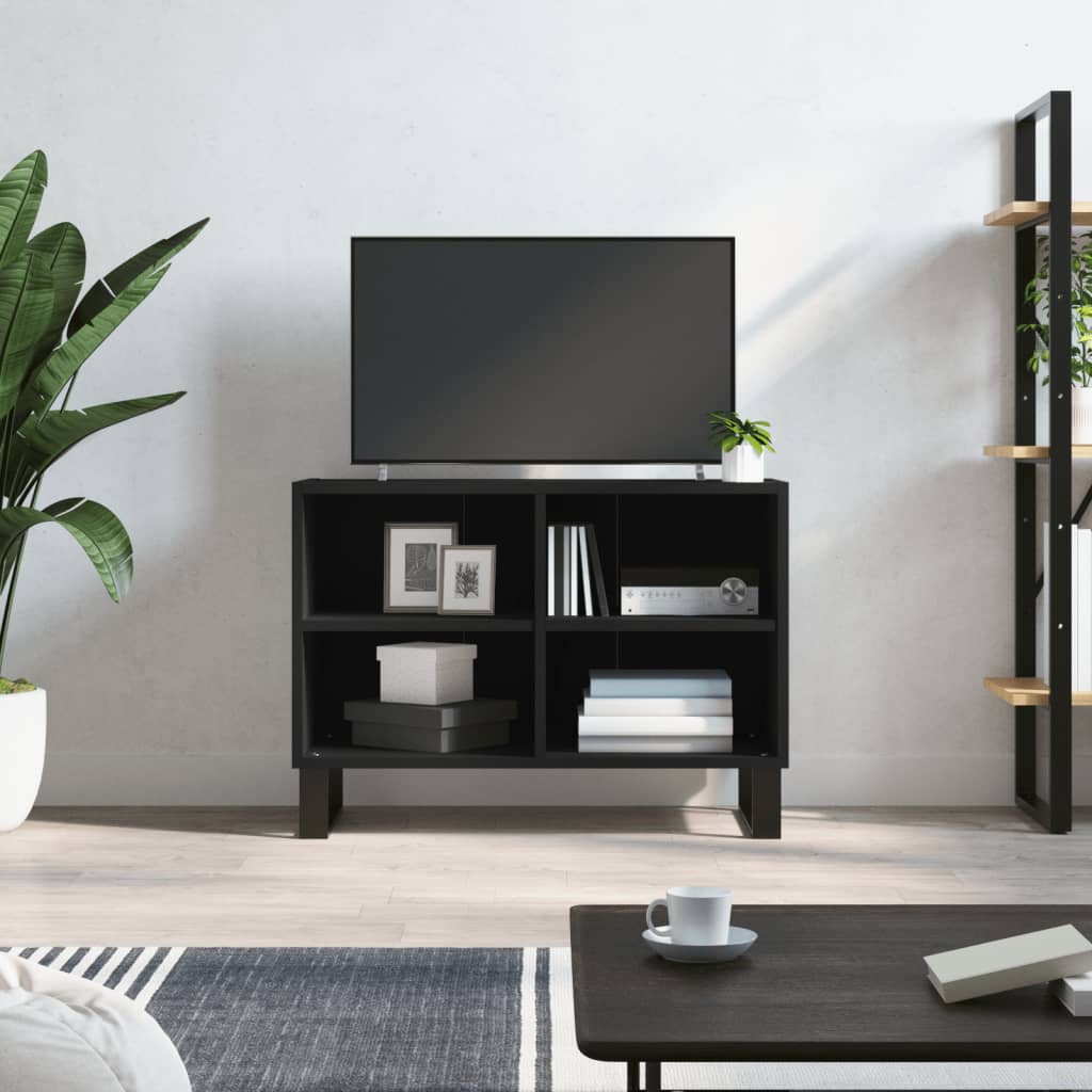 vidaXL TV skrinka čierna 69,5x30x50 cm kompozitné drevo