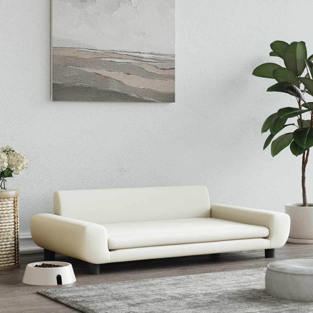 vidaXL Pelech pre psa, krémový 100x54x33 cm, zamat