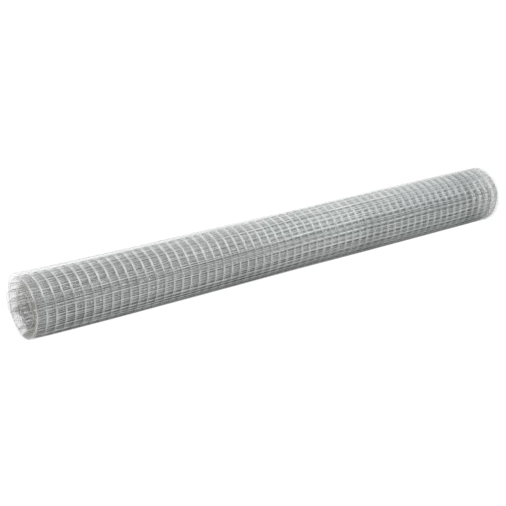 vidaXL Drôtené pletivo pozinkovaná oceľ 25x1,5 m strieborné