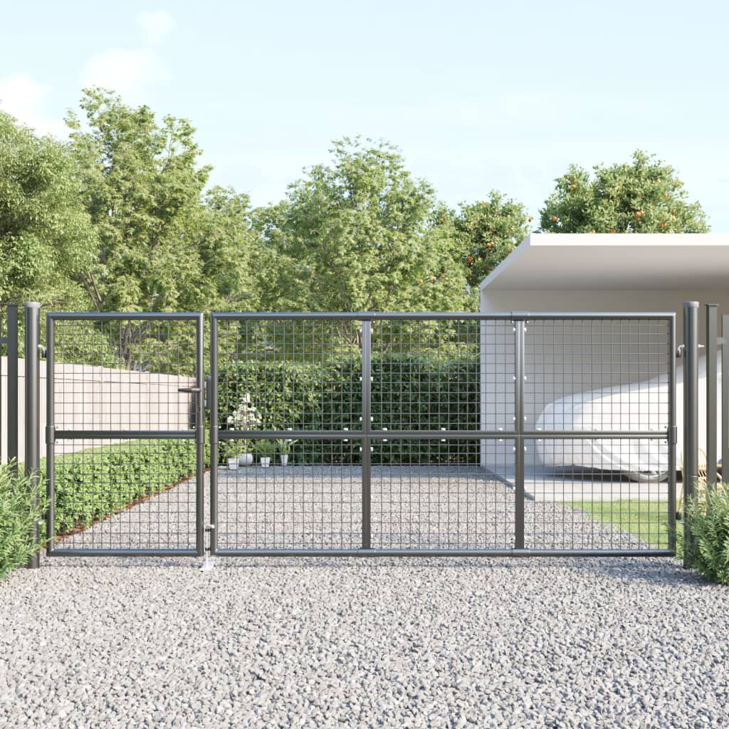 vidaXL Záhradná brána so sieťoviny antracit 350x175cm pozinkovaná oceľ