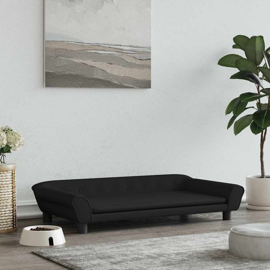 vidaXL Pelech pre psa, čierny 100x50x21 cm, zamat