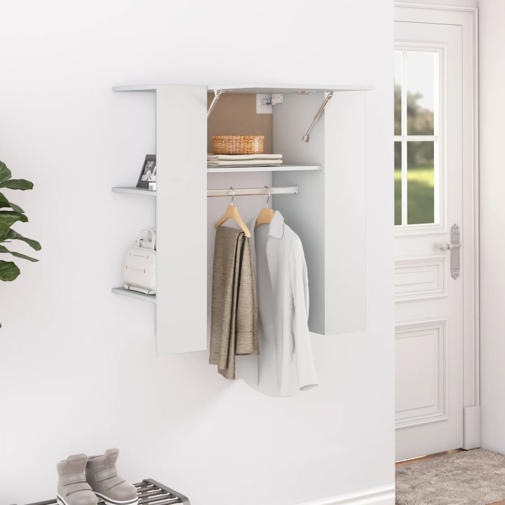 vidaXL Skrinka do chodby biela 97,5x37x99 cm spracované drevo