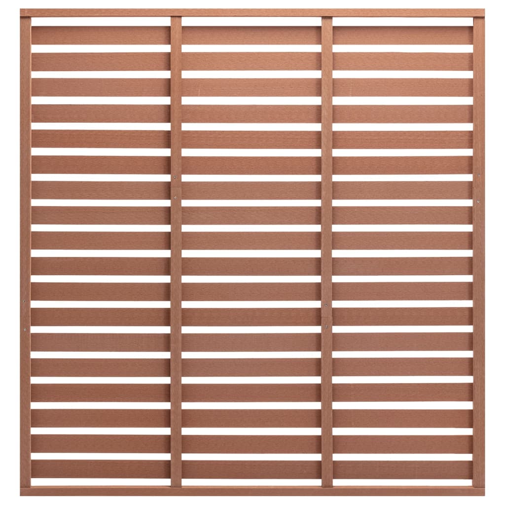 vidaXL Plotový panel WPC 180x180 cm hnedý
