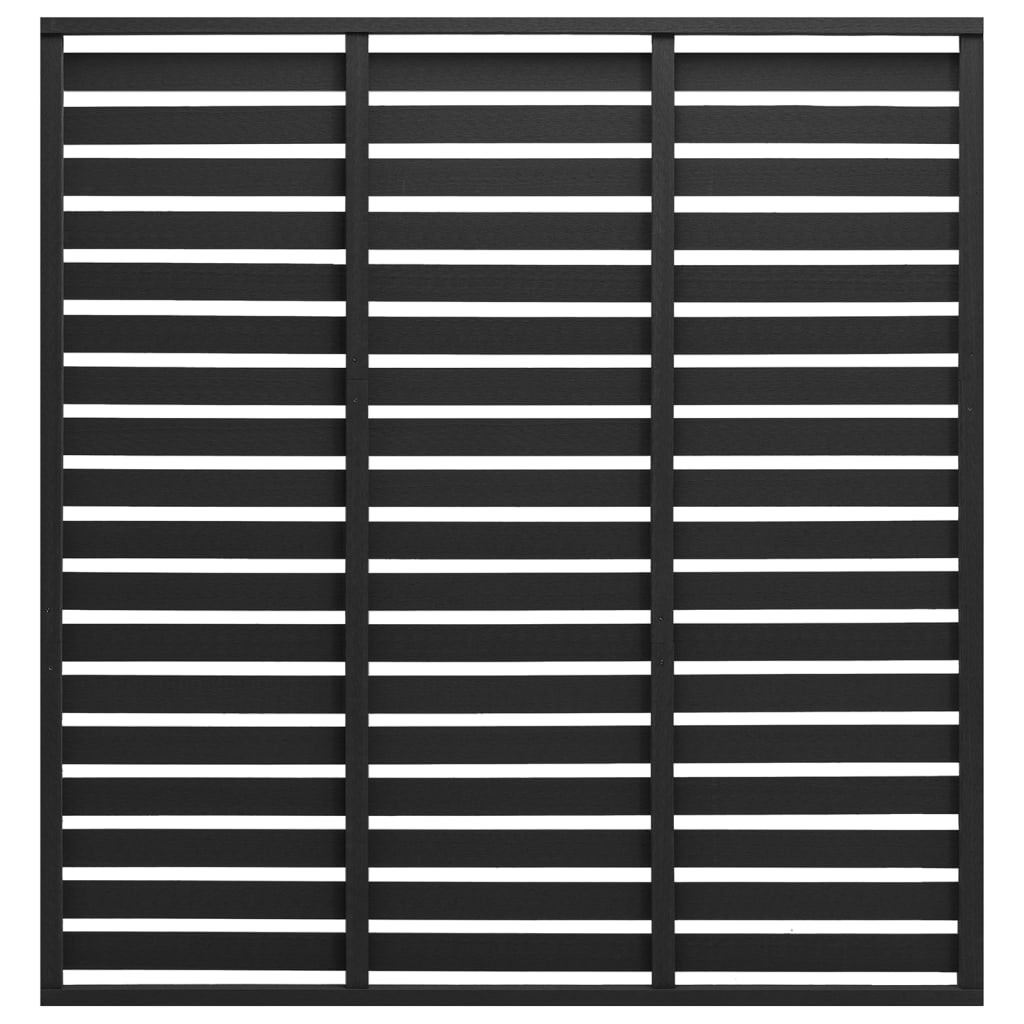 vidaXL Plotový panel, WPC 180x180 cm, čierny