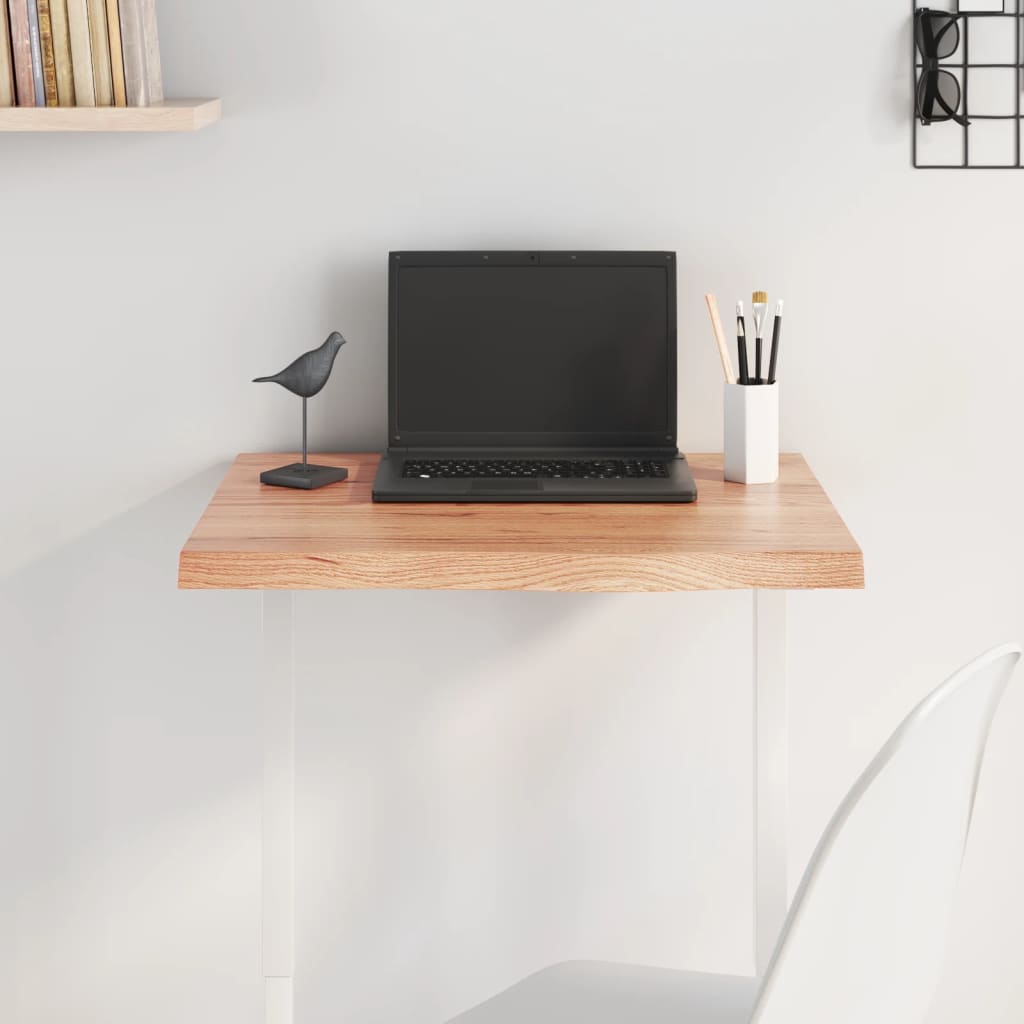 vidaXL Stolová doska bledohnedá 60x40x(2-4) cm ošetrený masívny dub