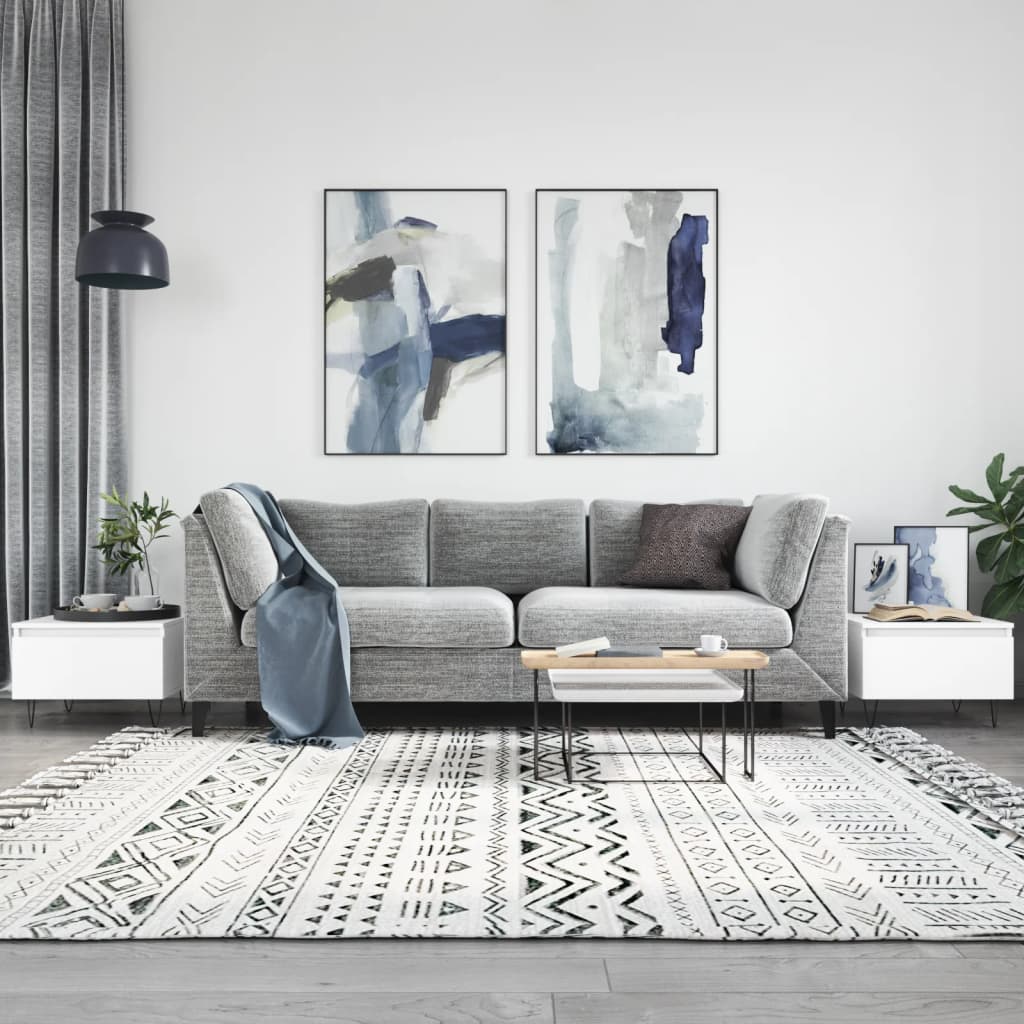 vidaXL Konferenčné stolíky 2 ks biely 50x46x35 cm kompozitné drevo