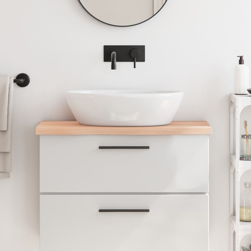 vidaXL Kúpeľňová doska 80x40x(2-4) cm neošetrený masív