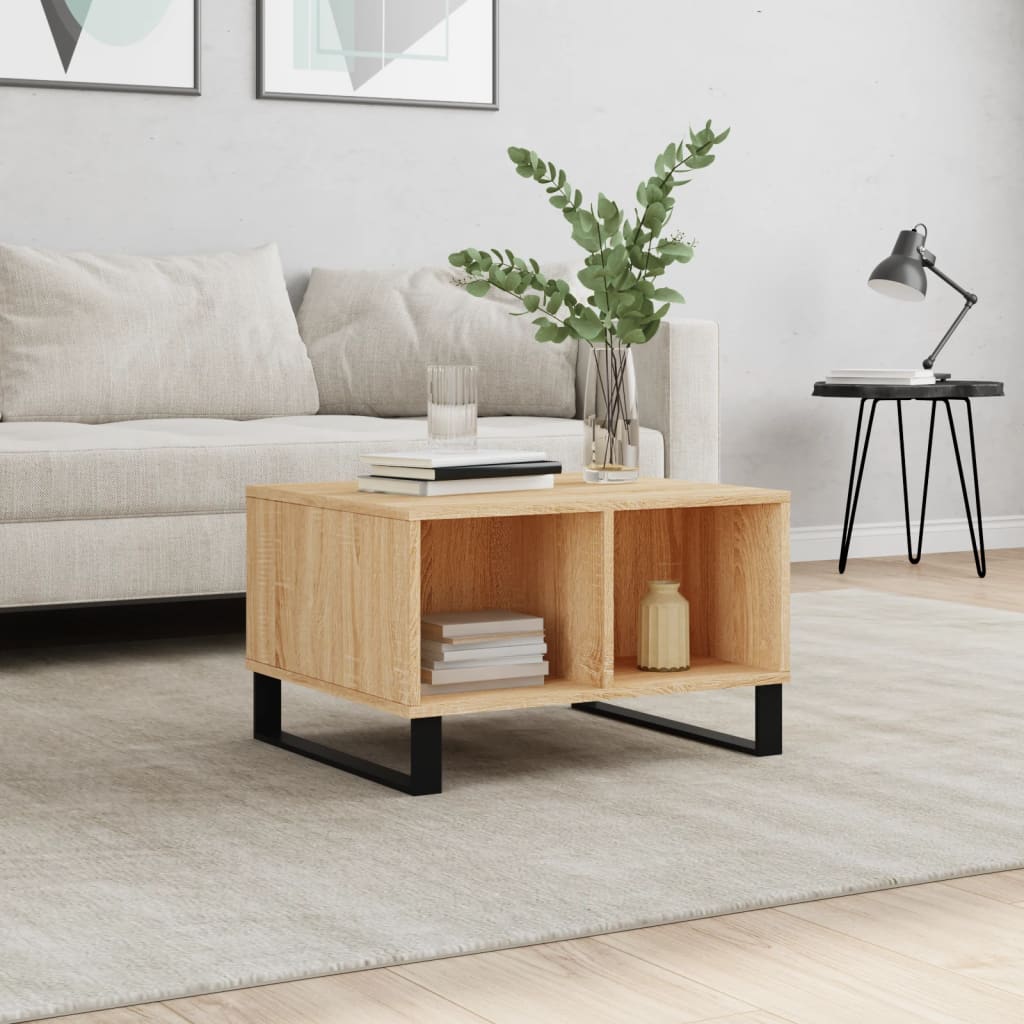 vidaXL Konferenčný stolík dub sonoma 60x50x36,5 cm spracované drevo