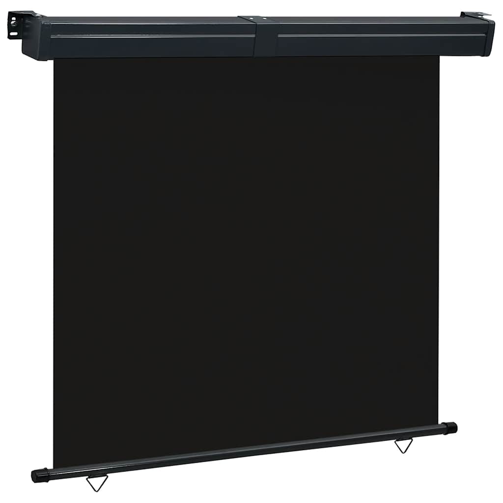vidaXL Bočná markíza na balkón 170x250 cm čierna