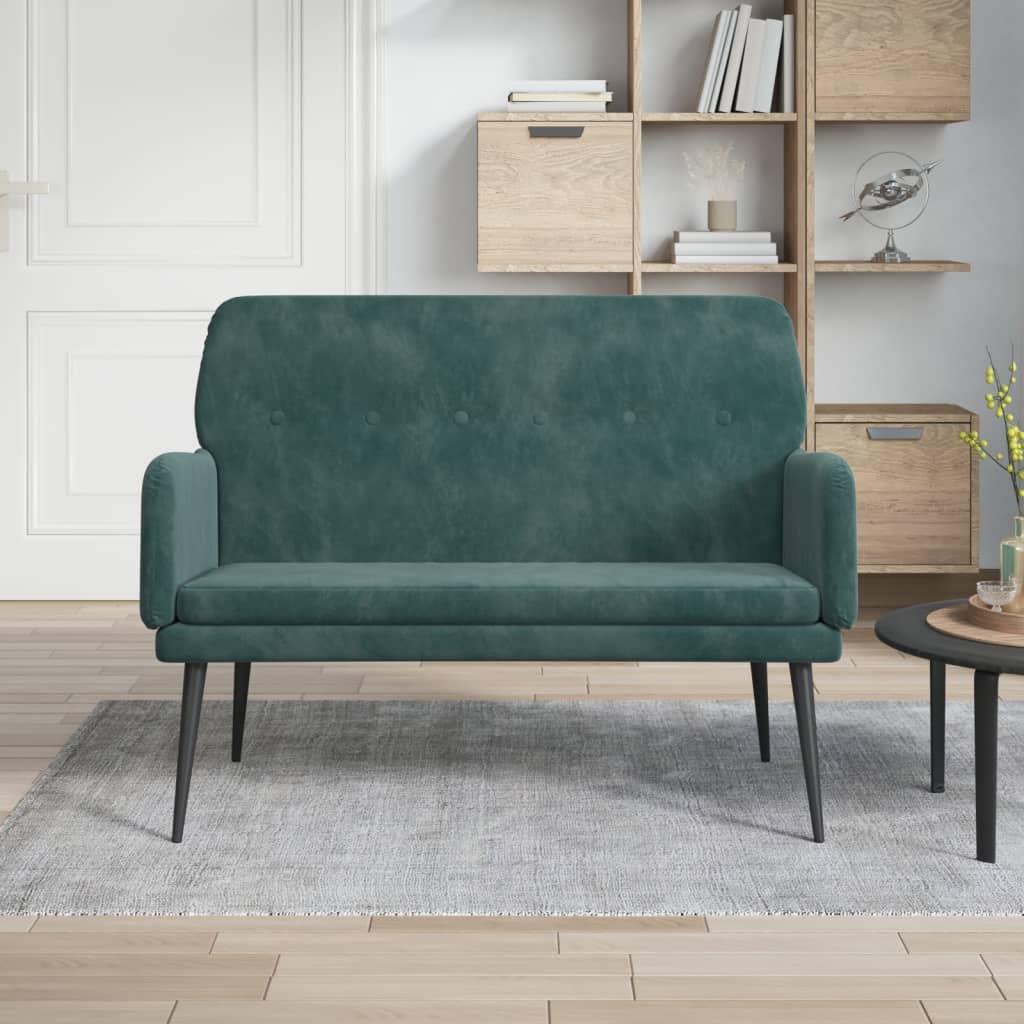 vidaXL Lavička tmavozelená 108x79x79 cm zamat