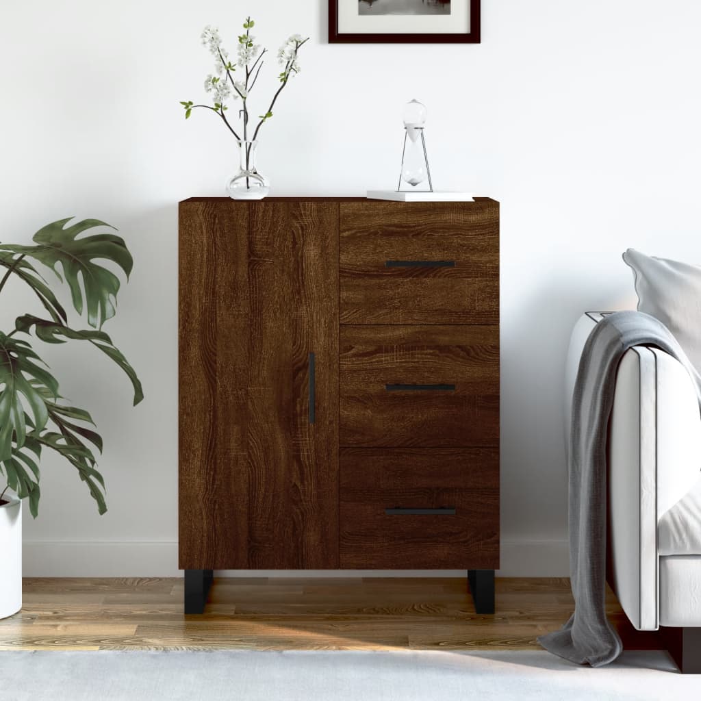 vidaXL Komoda hnedý dub 69,5x34x90 cm kompozitné drevo