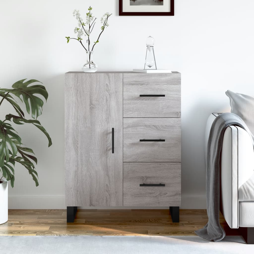 vidaXL Komoda sivý dub sonoma 69,5x34x90 cm kompozitné drevo