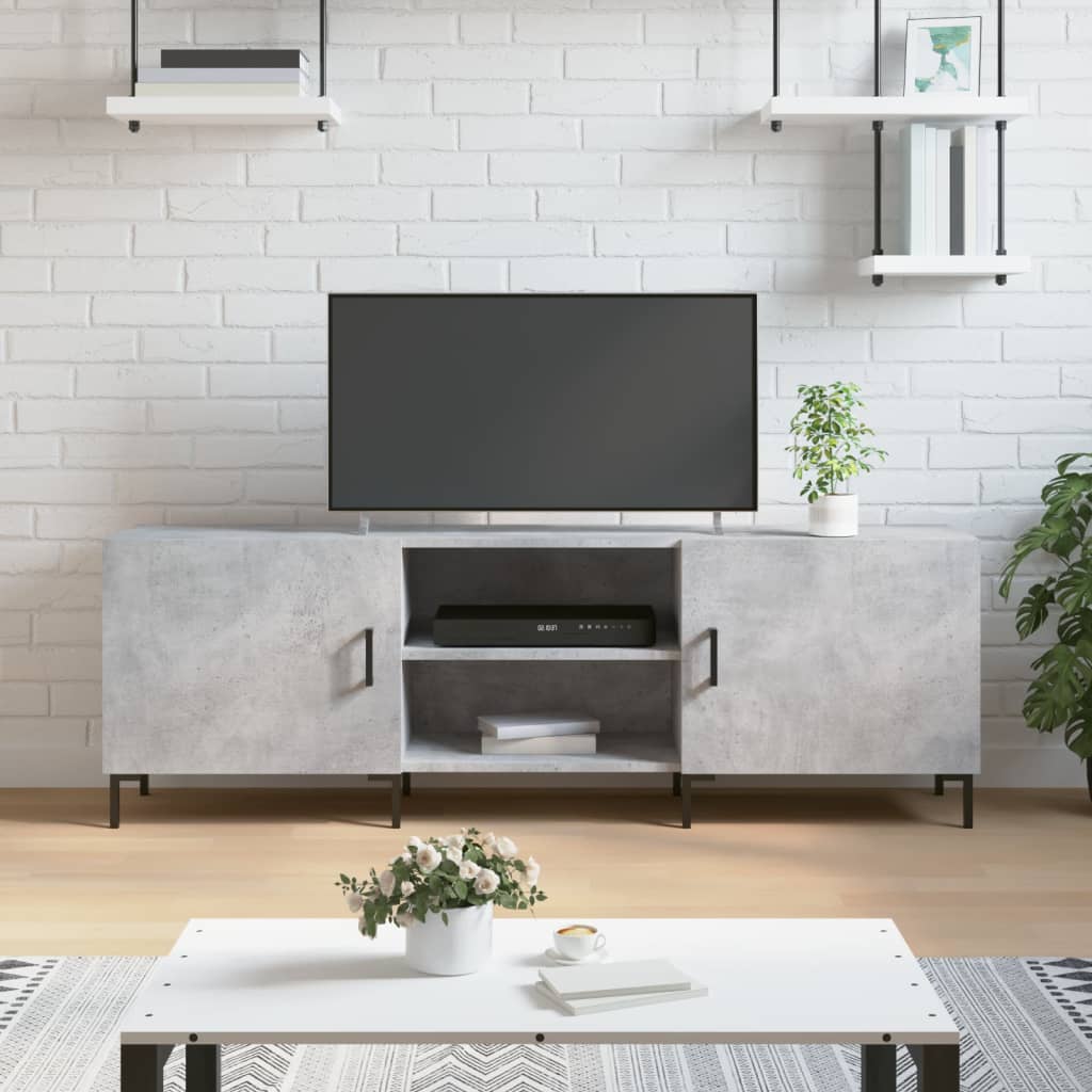 vidaXL TV skrinka, betónovo sivá 150x30x50 cm, kompozitné drevo