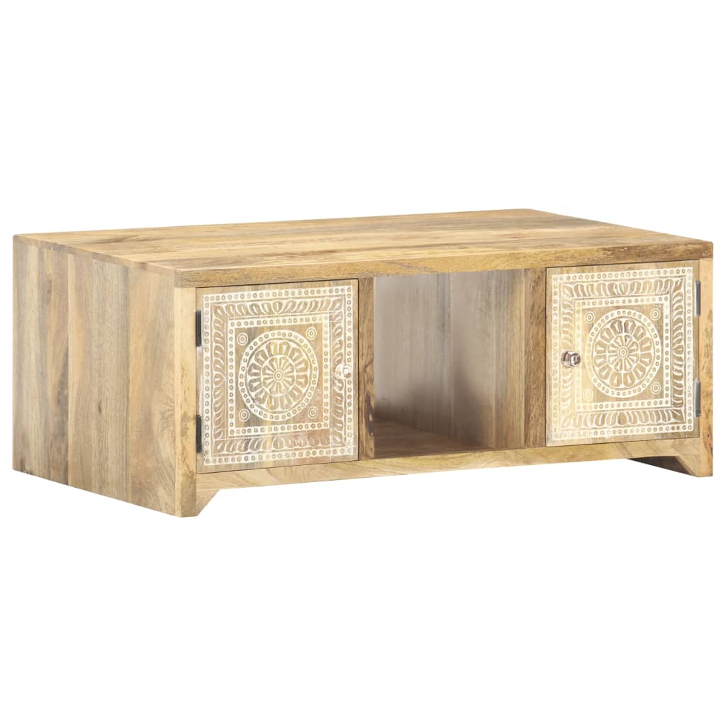 vidaXL Konferenčný stolík 90x50x35 cm mangovníkový masív