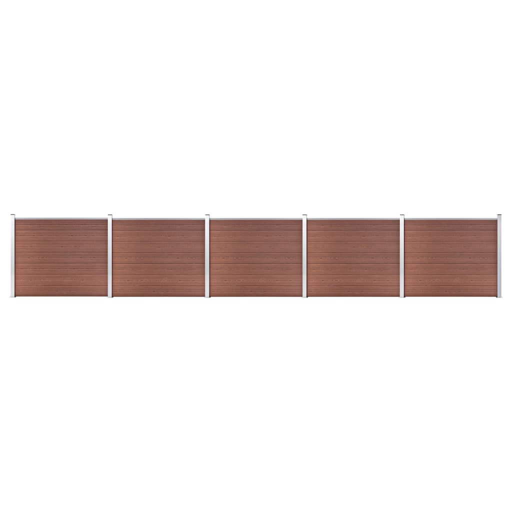 vidaXL Sada plotových panelov WPC 872x146 cm hnedá