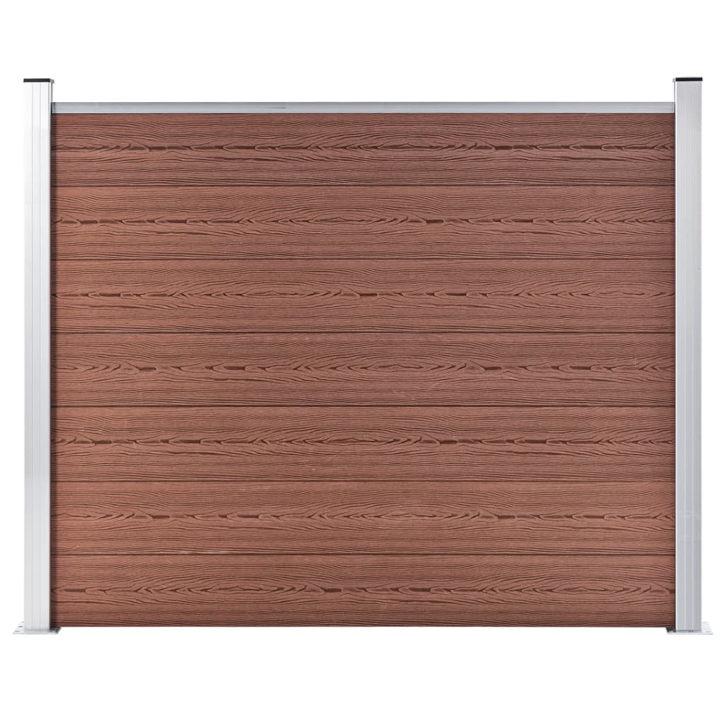 vidaXL Plotový panel WPC 180x146 cm hnedý