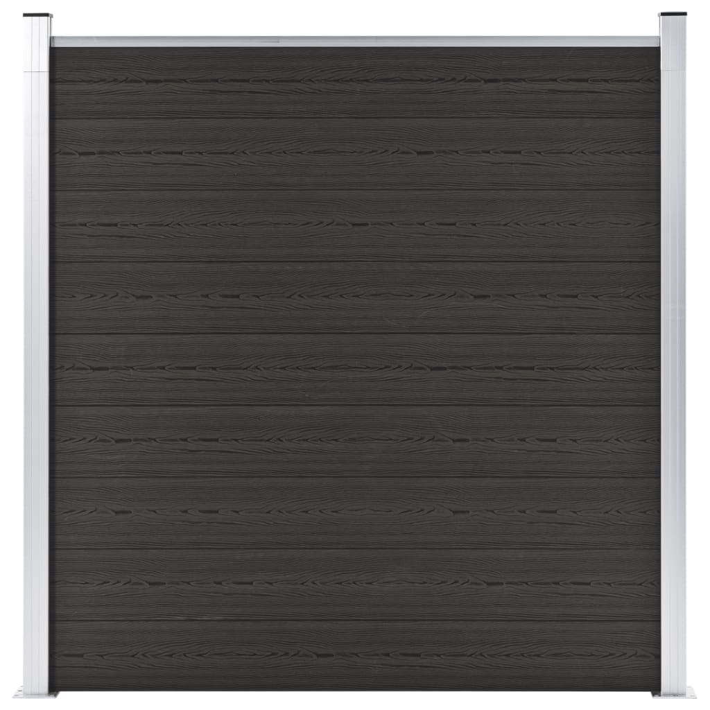 vidaXL Plotový panel WPC 180x186 cm čierny