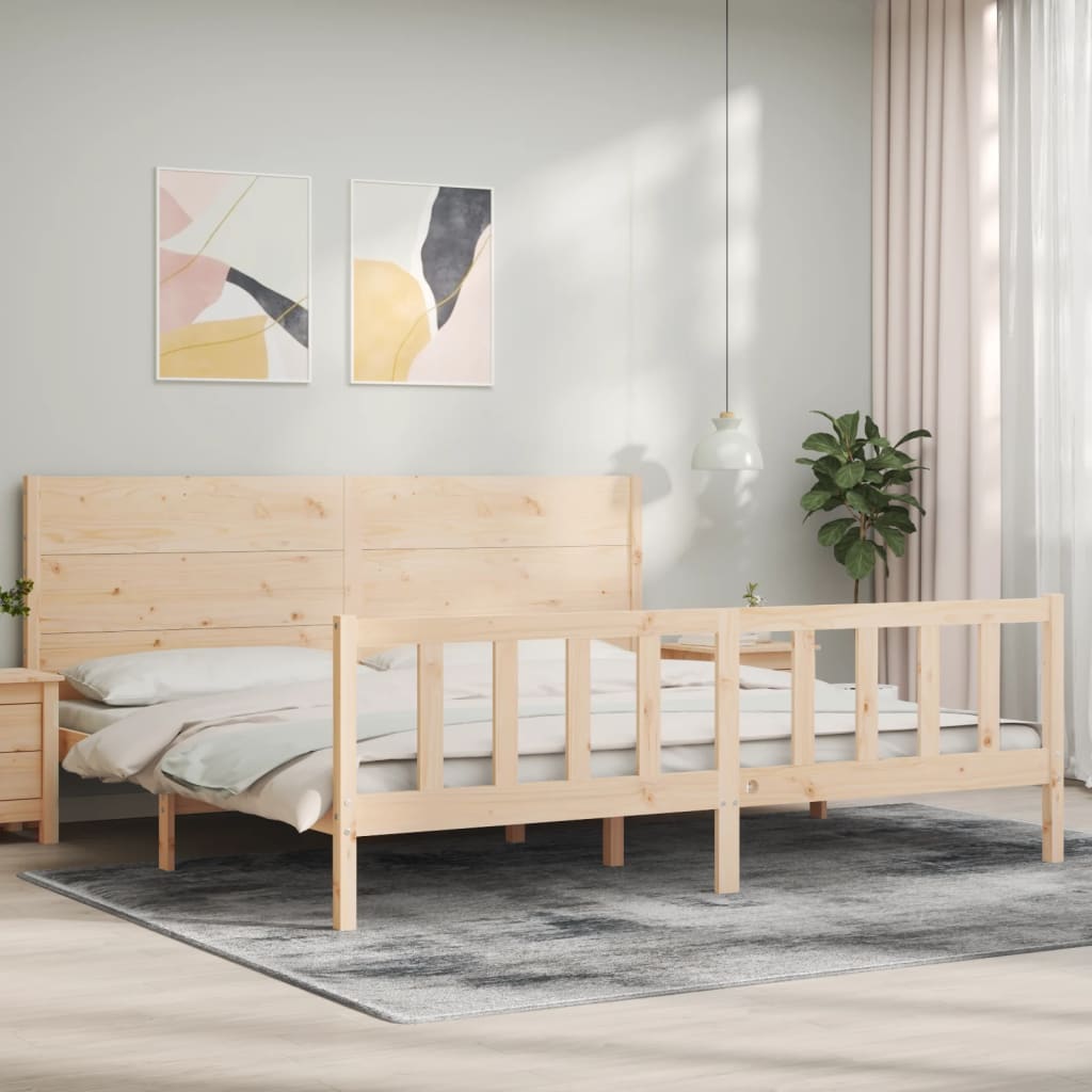 vidaXL Posteľ bez matraca 200x200 cm masívna borovica