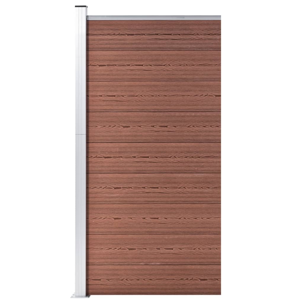 vidaXL Plotový panel WPC 95x186 cm hnedý
