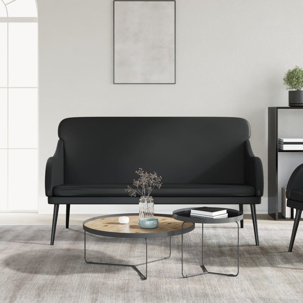 vidaXL Lavička čierna 110x76x80 cm umelá koža