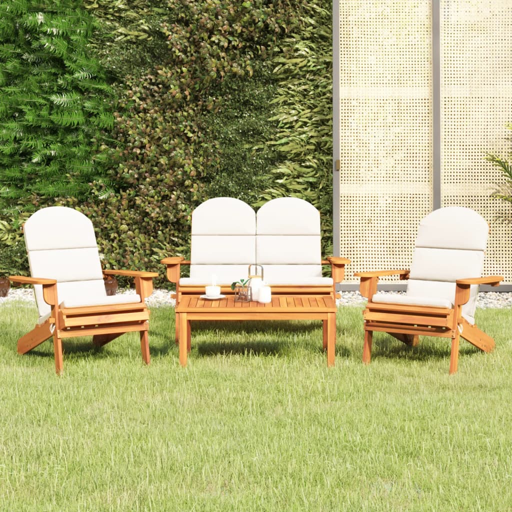 vidaXL 4-dielna záhradná sedacia súprava Adirondack akáciový masív