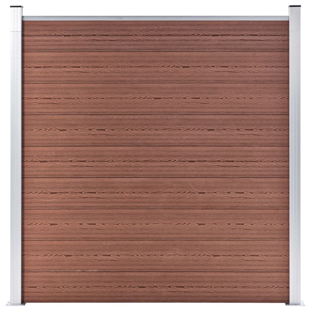 vidaXL Záhradný plot, WPC 180x186 cm, hnedý