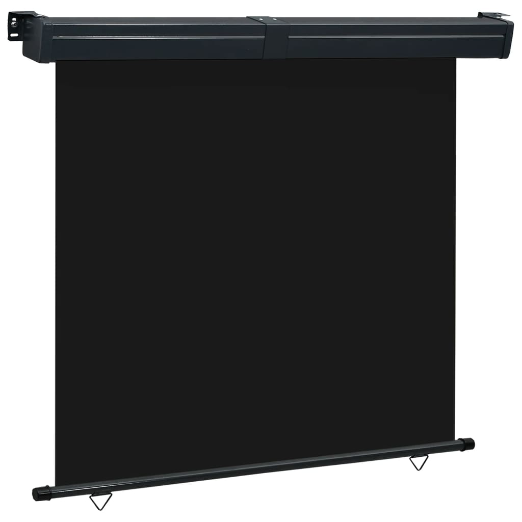 vidaXL Bočná markíza na balkón 165x250 cm, čierna