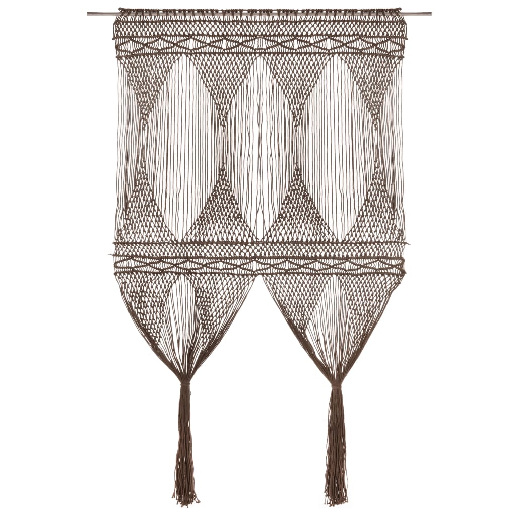 vidaXL Záclona macrame sivo-hnedá 140x240 cm bavlna