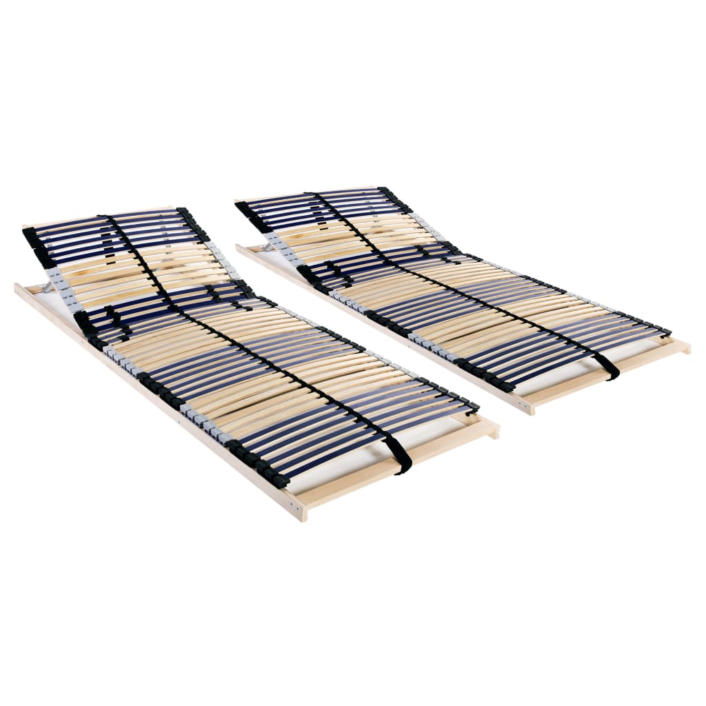 vidaXL Lamelové posteľné rošty 2 ks so 42 lamelami a 7 zónami 70x200cm