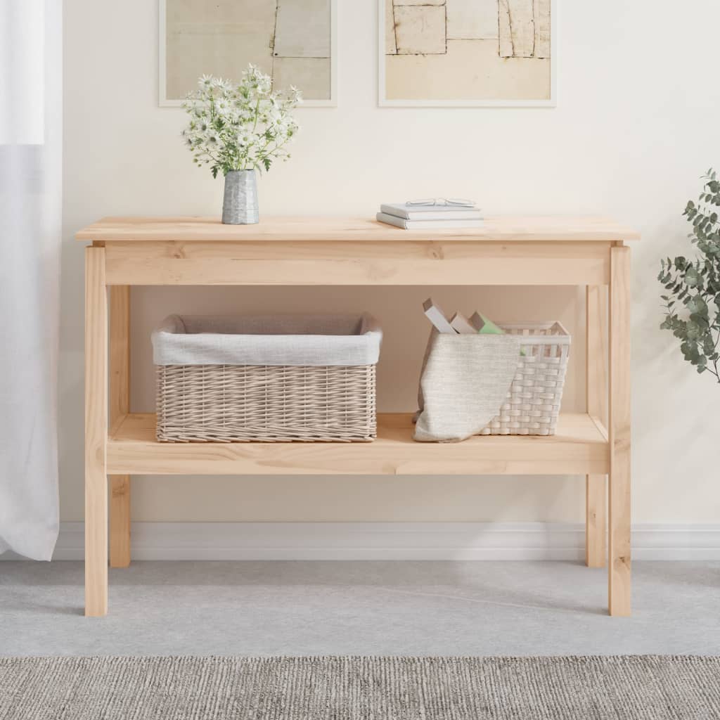 vidaXL Konzolový stolík 110x40x75 cm masívne borovicové drevo