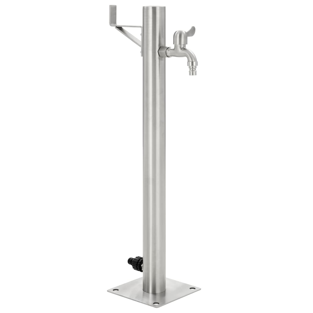 vidaXL Záhradný stĺpik na vodu, nehrdzavejúca oceľ, okrúhly 65 cm