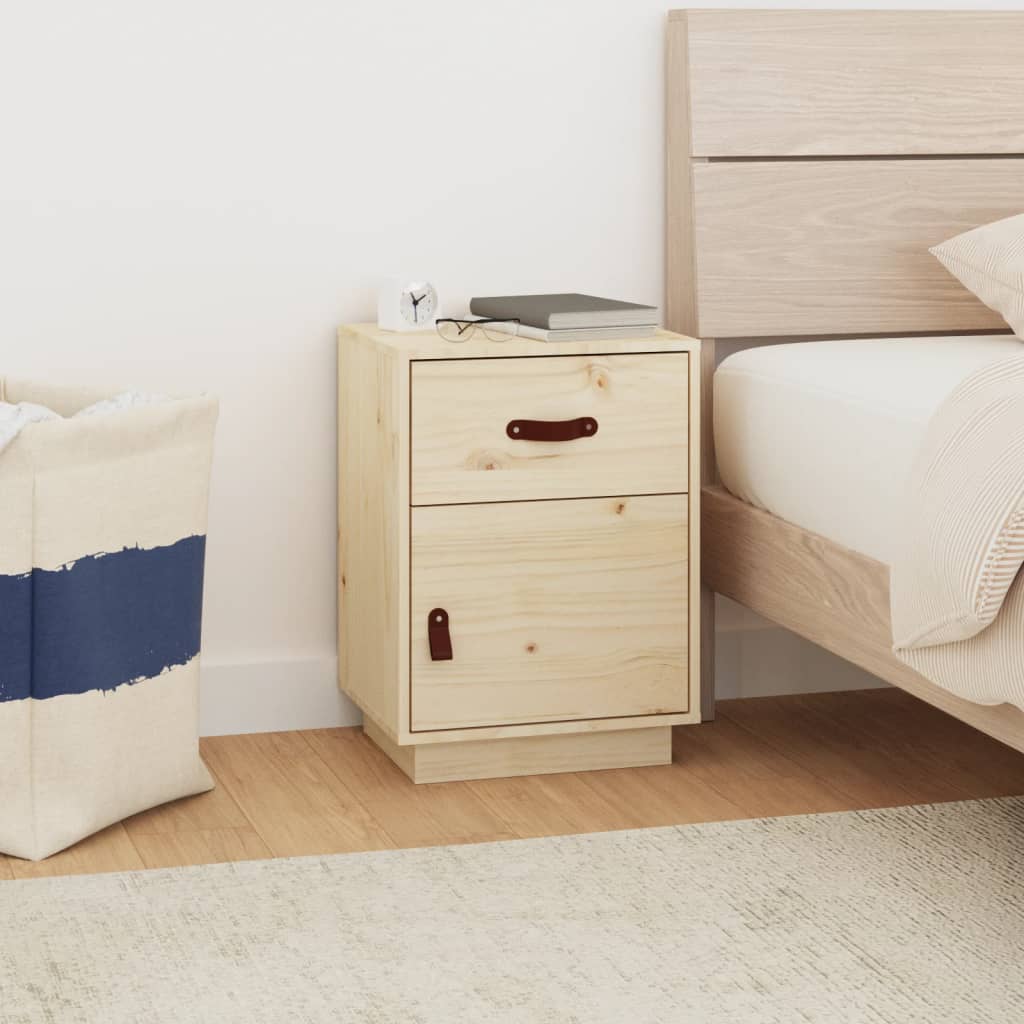 vidaXL Nočný stolík 40x34x55 cm masívne borovicové drevo