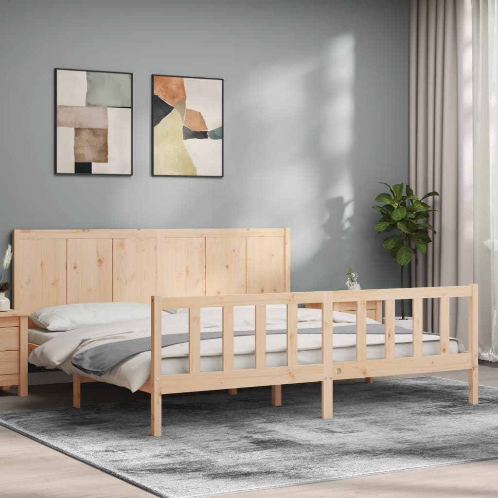 vidaXL Posteľ bez matraca 200x200 cm masívna borovica