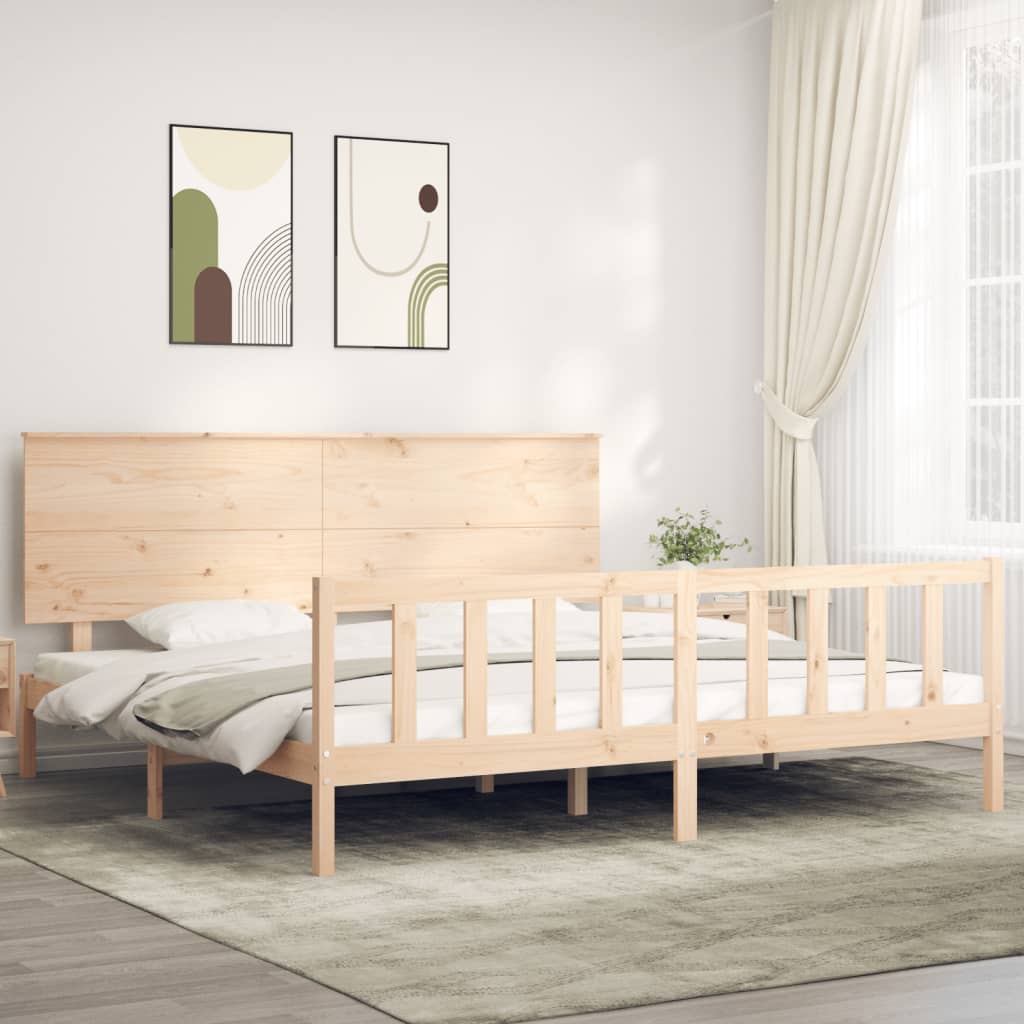 vidaXL Posteľ bez matraca 200x200 cm masívna borovica
