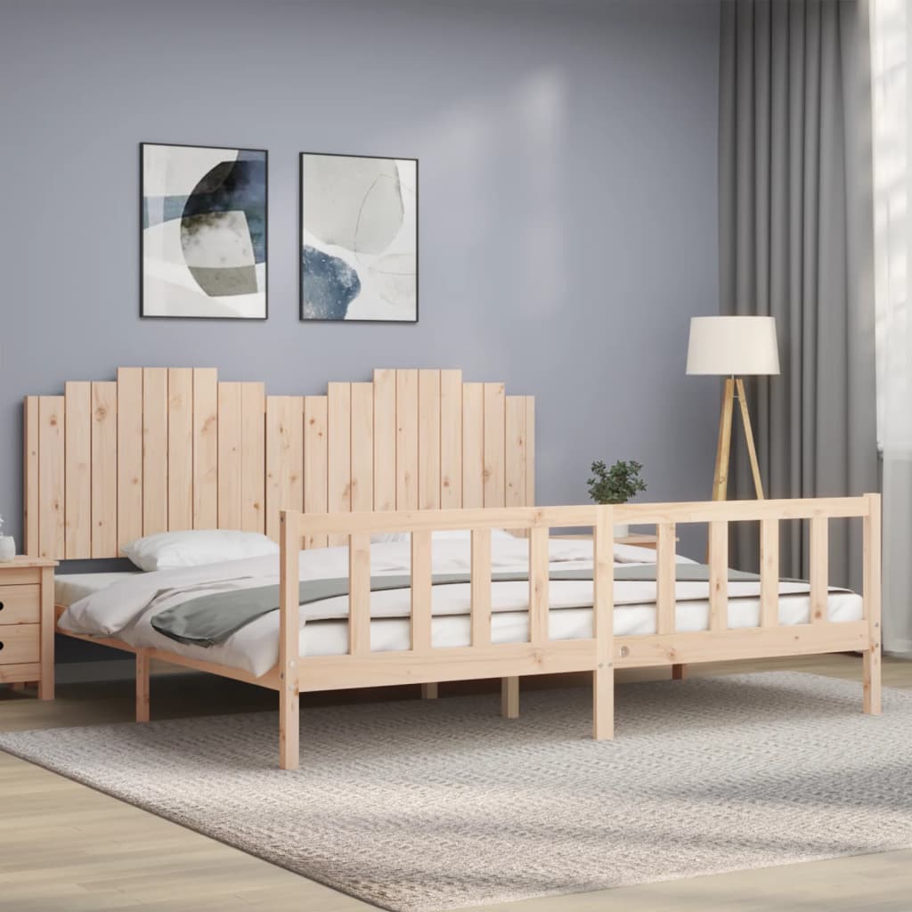 vidaXL Posteľ bez matraca 200x200 cm masívna borovica