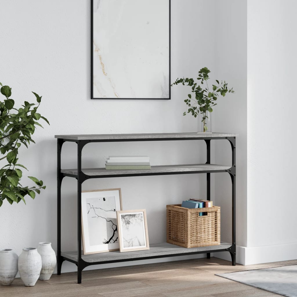 vidaXL Konzolový stolík sivý sonoma 100x29x75 cm kompozitné drevo