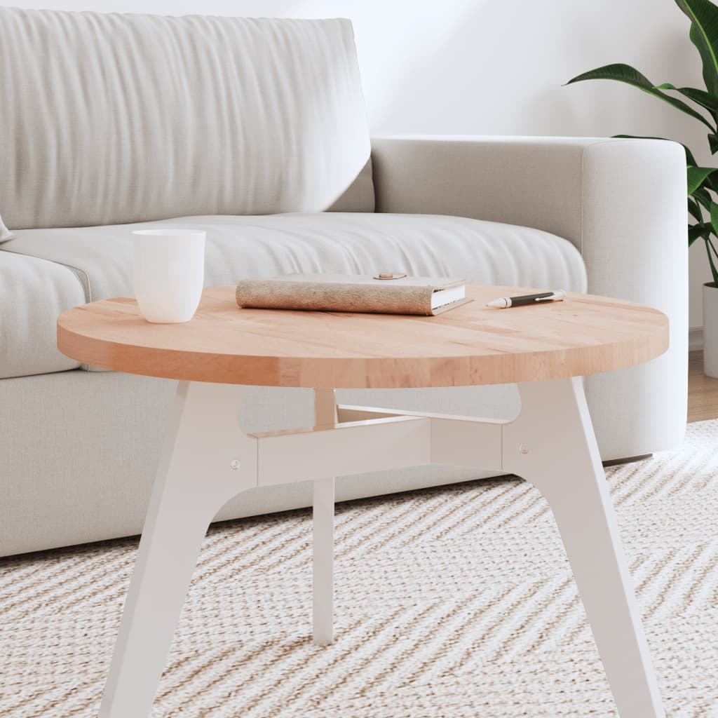 vidaXL Stolová doska Ø60x2,5 cm okrúhla masívny buk