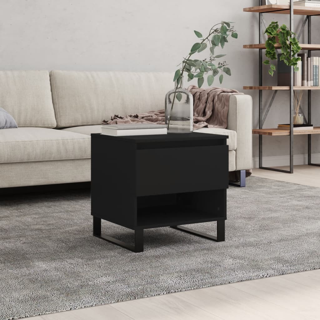 vidaXL Konferenčný stolík čierny 50x46x50 cm kompozitné drevo