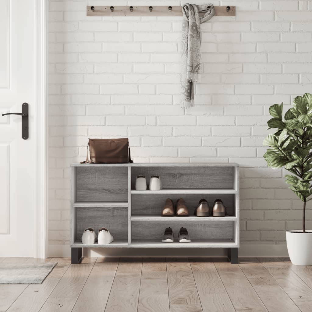 vidaXL Botník sivý dub sonoma 102x36x60 cm spracované drevo
