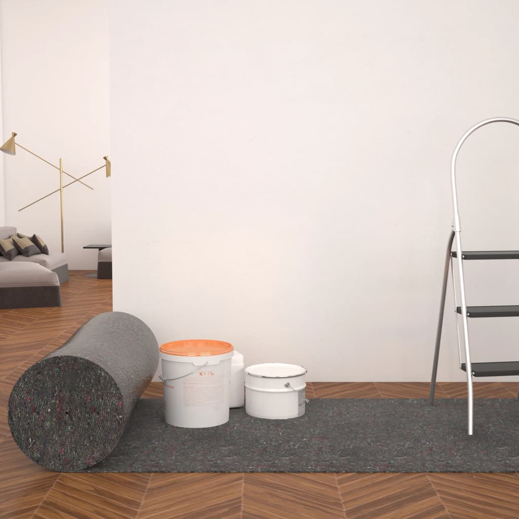vidaXL Ochranný koberec z flícu, 50 m, 280 g/m², sivý