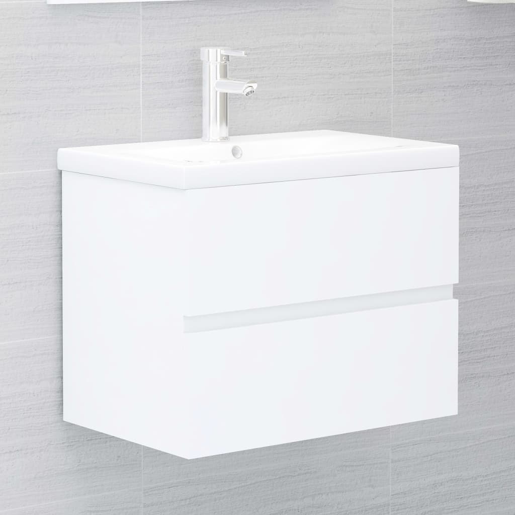 vidaXL Skrinka pod umývadlo, biela 60x38,5x45 cm, kompozitné drevo