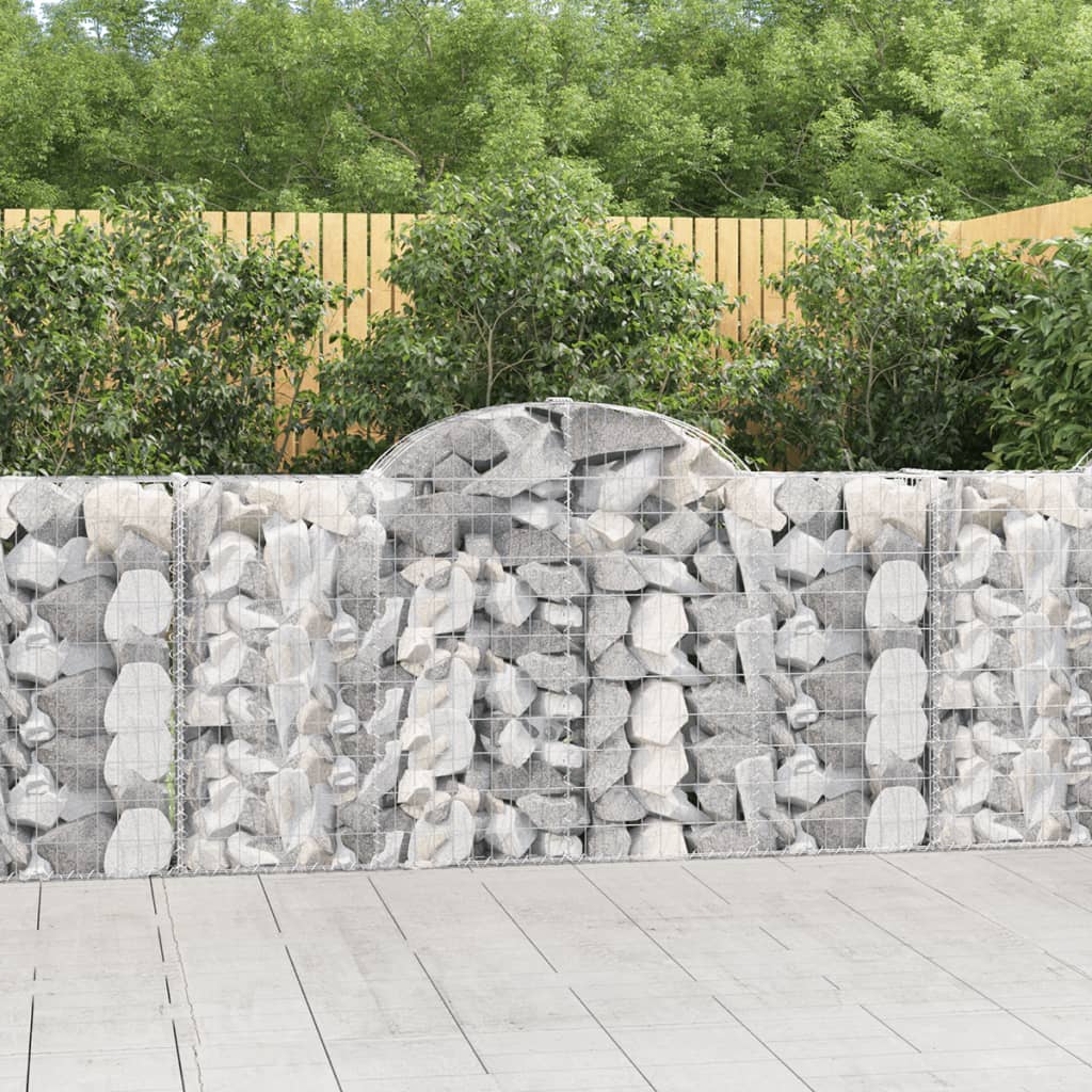 vidaXL Oblúkové gabiónové koše 10 ks 200x30x100/120cm pozinkov. železo