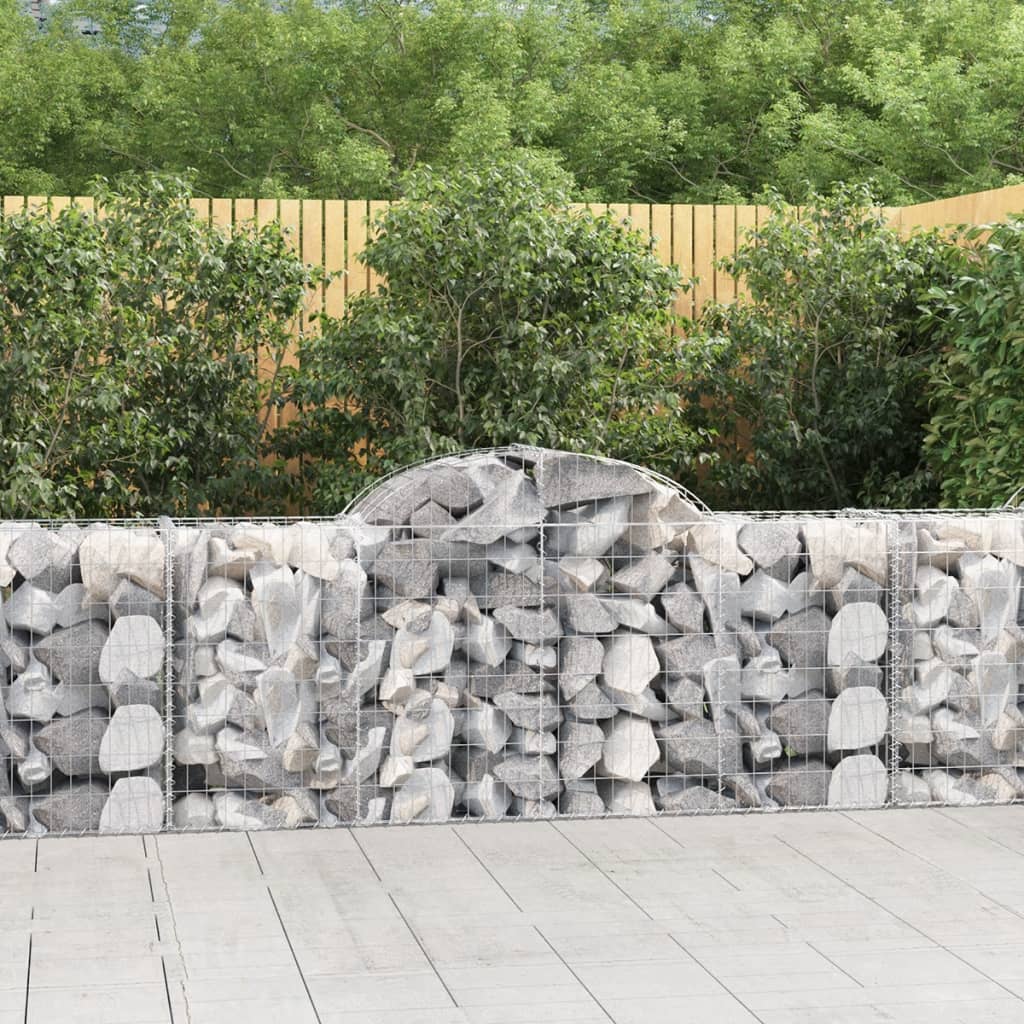 vidaXL Oblúkové gabionové koše 40 ks 200x50x80/100 cm pozinkov. železo