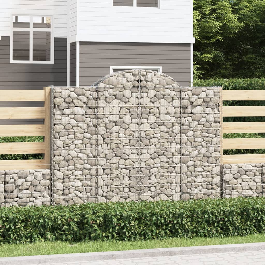 vidaXL Oblúkové gabiónové koše 10 ks 200x50x160/180 pozinkované železo