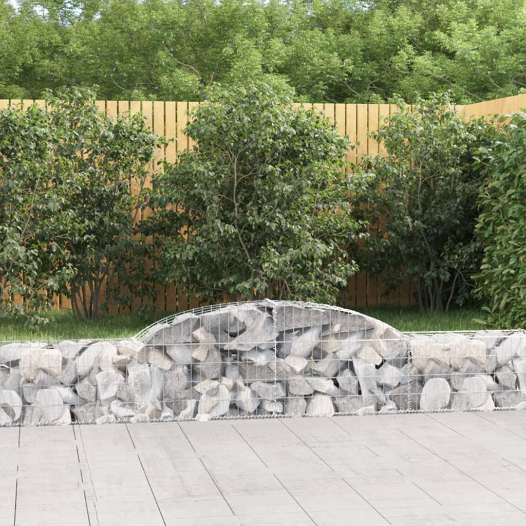 vidaXL Oblúkový gabiónový kôš 10 ks 300x30x40/60 cm pozinkované železo